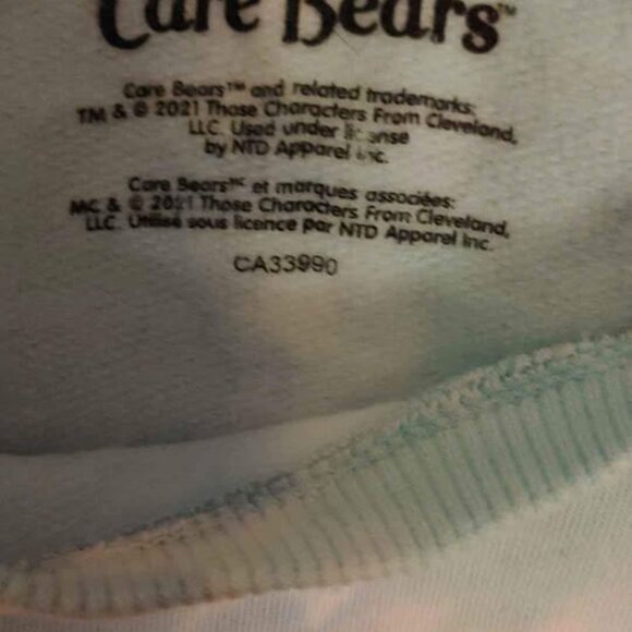 NWOT CARE BEARS TIE DIE Sweatshirt Cheer Your Heart Out rainbow 2021 - Picture 3 of 12